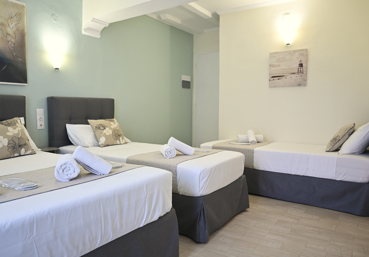 Gina studios benitses - twin room beds